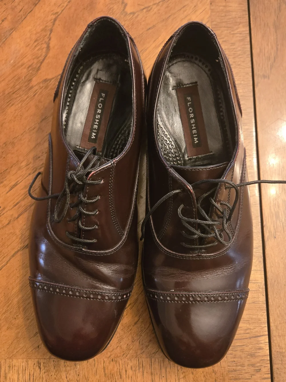Florsheim Men's Burgundy Cap-Toe Oxfords